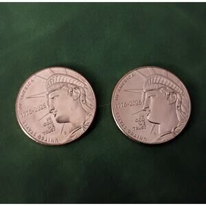 Two America 250 Enduring Liberty Half Dollars Semiquincentennial 1776-2026 BU